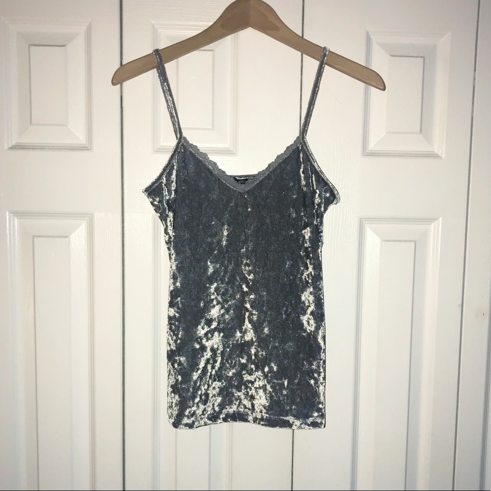 TART Silver/Grey Crushed Velvet Top